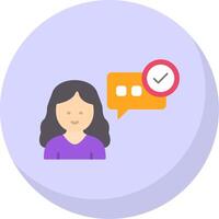 Conversation Flat Bubble Icon vector