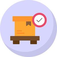 Parcel Flat Bubble Icon vector