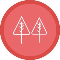 Pine Line Multi Circle Icon vector