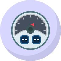 Gauge Flat Bubble Icon vector