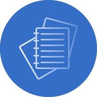 Notes Flat Bubble Icon vector