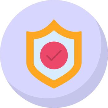 Shield Flat Bubble Icon vector