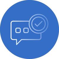 Conversation Flat Bubble Icon vector