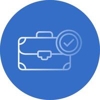 Briefcase Flat Bubble Icon vector