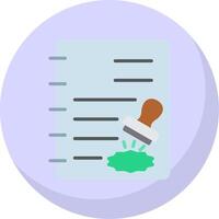 Contract Flat Bubble Icon vector