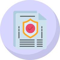 Documents Flat Bubble Icon vector