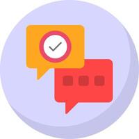 Conversation Flat Bubble Icon vector