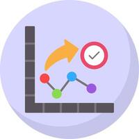 Chart Flat Bubble Icon vector