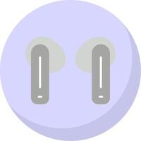 Earbuds Flat Bubble Icon vector