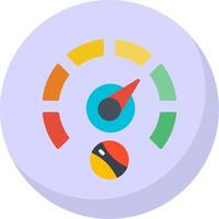 Gauge Flat Bubble Icon vector