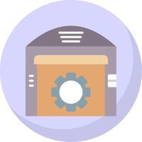 Warehouse Flat Bubble Icon vector