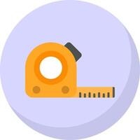 Tape Measure Flat Bubble Icon vector