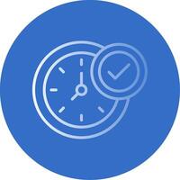 Clock Flat Bubble Icon vector