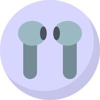 Earbuds Flat Bubble Icon vector