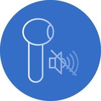 Earbuds Flat Bubble Icon vector