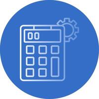 Calculator Flat Bubble Icon vector