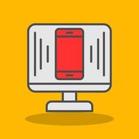 Responsive Design Filled Shadow Icon vector