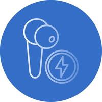 Earbud Flat Bubble Icon vector