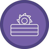 Table Saw Line Multi Circle Icon vector