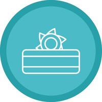 Circular Saw Line Multi Circle Icon vector