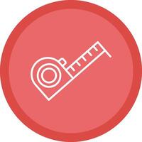 Measure Tape Line Multi Circle Icon vector