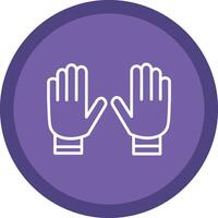 Glove Line Multi Circle Icon vector