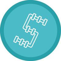 Pipe Line Multi Circle Icon vector