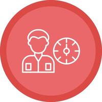 Working Hours Line Multi Circle Icon vector