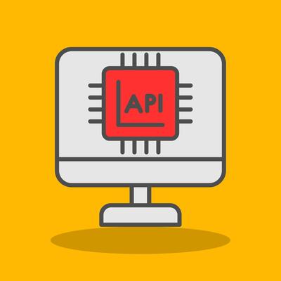 Api Interface Filled Shadow Icon