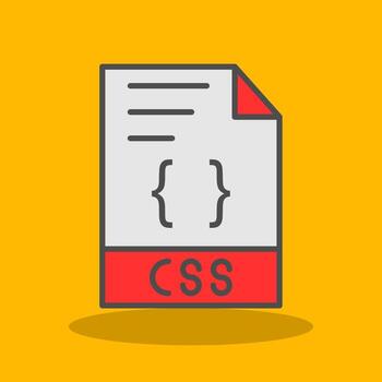 CSS Filled Shadow Icon vector