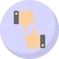 Like Dislike Flat Bubble Icon vector