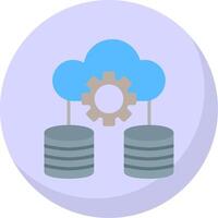 Data Storage Flat Bubble Icon vector