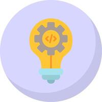 Idea Flat Bubble Icon vector