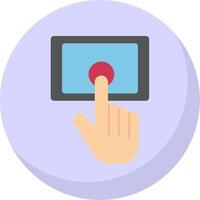 Tablet Flat Bubble Icon vector