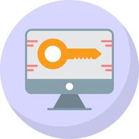 Access Flat Bubble Icon vector