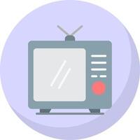 Tv Flat Bubble Icon vector