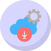 Downwards Flat Bubble Icon vector