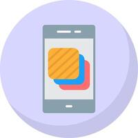 Layers Flat Bubble Icon vector