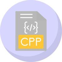 Cpp Flat Bubble Icon vector