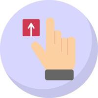 Hand Tap Flat Bubble Icon vector