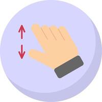 Two Fingers Zoom Flat Bubble Icon vector