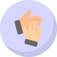 Clapping Flat Bubble Icon vector