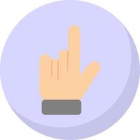 Pointing Hand Flat Bubble Icon vector