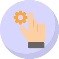 Hand Setting Flat Bubble Icon vector