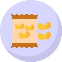 Chips Flat Bubble Icon vector