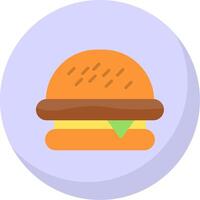 Burger Flat Bubble Icon vector