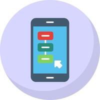 Tasks Flat Bubble Icon vector