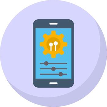 ajustes plano burbuja icono vector