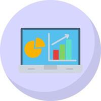 Analytics Flat Bubble Icon vector