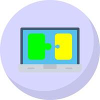 Puzzle Flat Bubble Icon vector